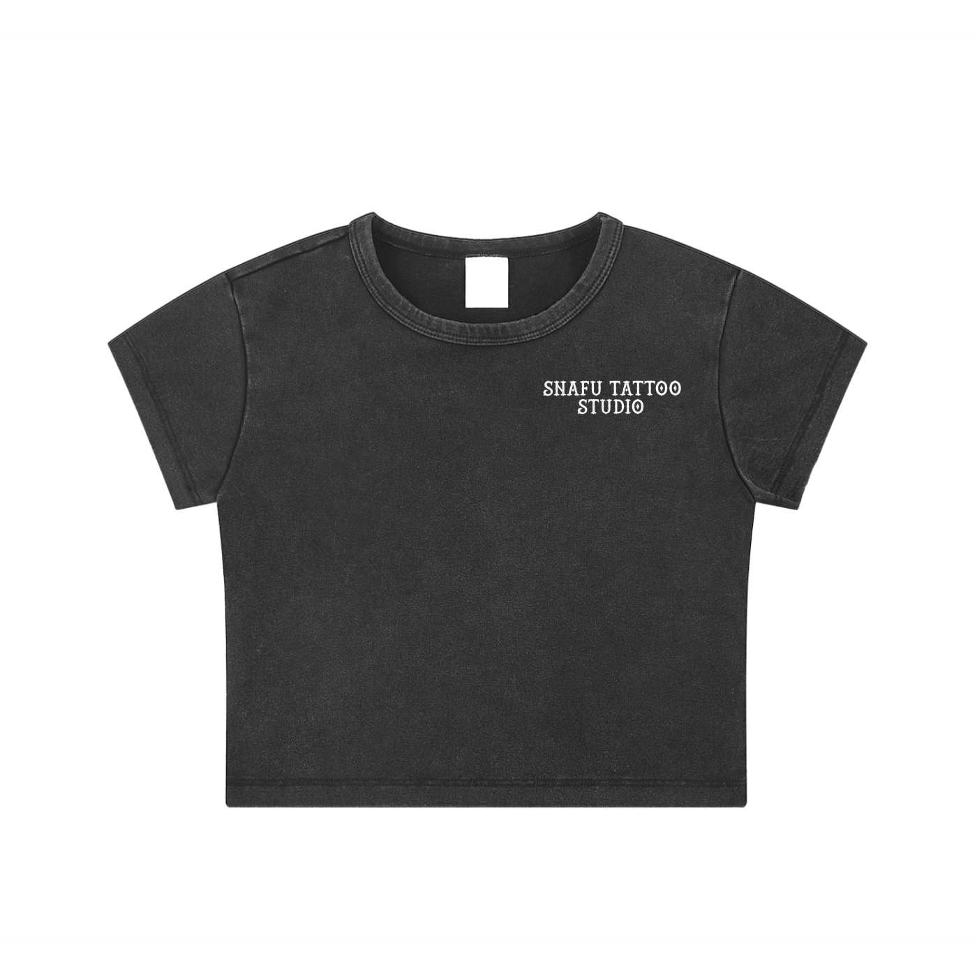 Snow Washed Crop Top - Snafu Tattoo Studio