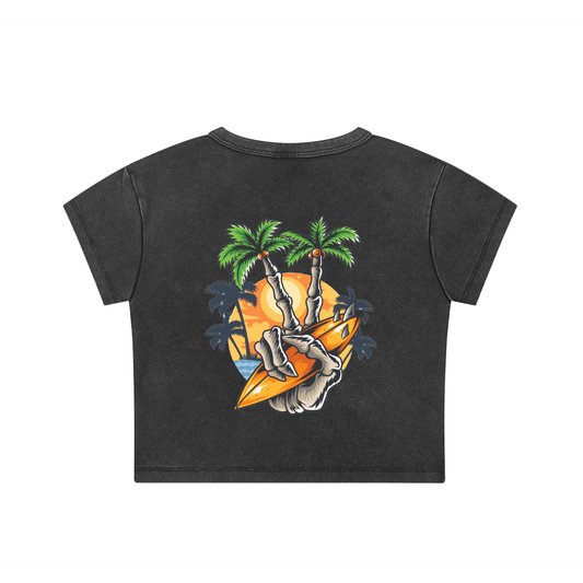 Snow Washed Crop Top